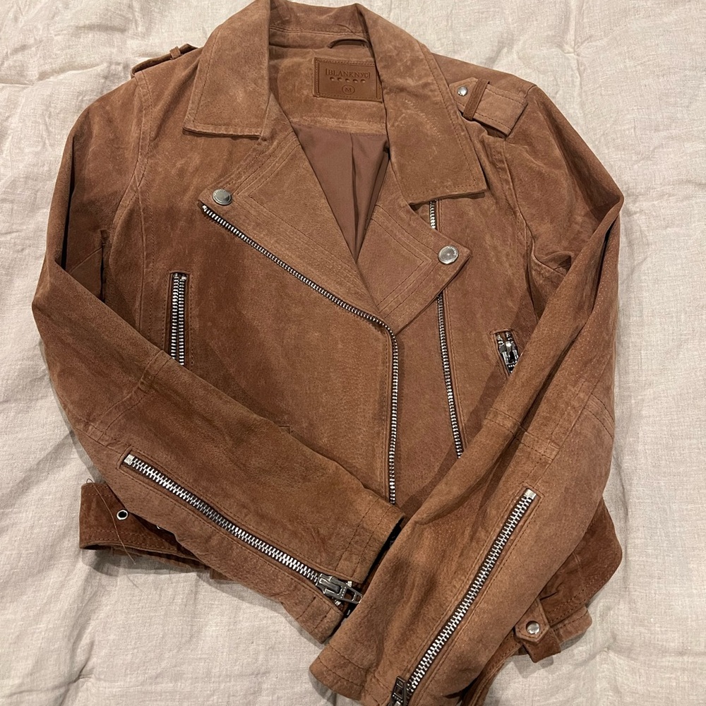 BLANK NYC Faux Suede Moto Jacket